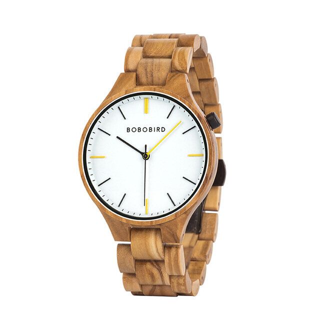 Bobo Bird S27 Reloj De Pulsera De Estilo Casual Para Hombre Relojes De Cuarzo Creativos De Madera