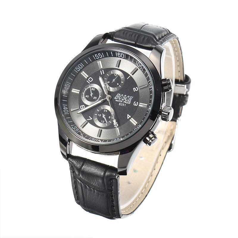 Bosck Fashion Men Wirst Watch Correa De Acero Completa Pantalla Luminosa Reloj De Cuarzo Para Hombres