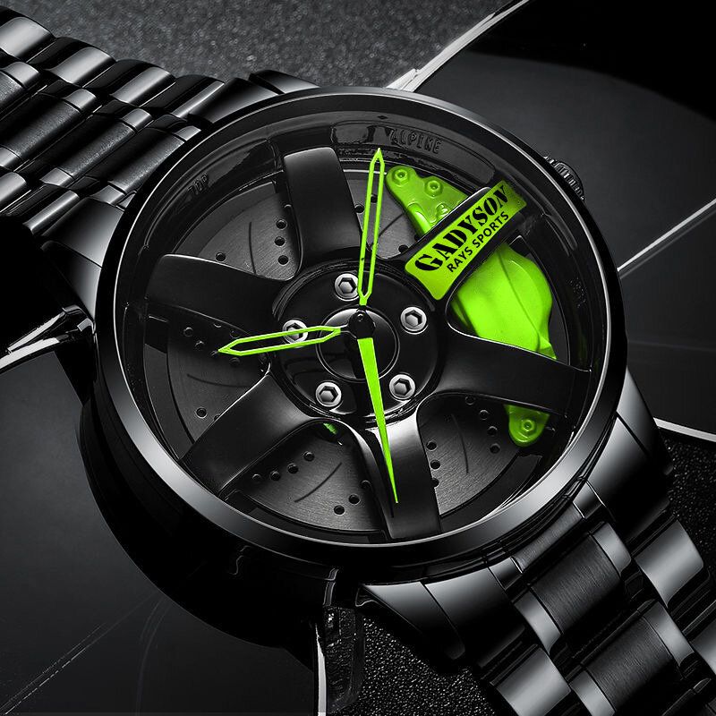 Cadyson A0908 Diseño De Esfera 3d Reloj De Pulsera Para Hombre De Moda Reloj De Cuarzo Con Banda De Acero Completo