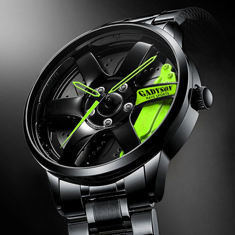 Cadyson A0908 Diseño De Esfera 3d Reloj De Pulsera Para Hombre De Moda Reloj De Cuarzo Con Banda De Acero Completo