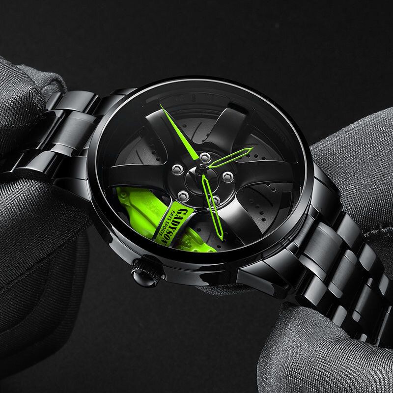 Cadyson A0908 Diseño De Esfera 3d Reloj De Pulsera Para Hombre De Moda Reloj De Cuarzo Con Banda De Acero Completo