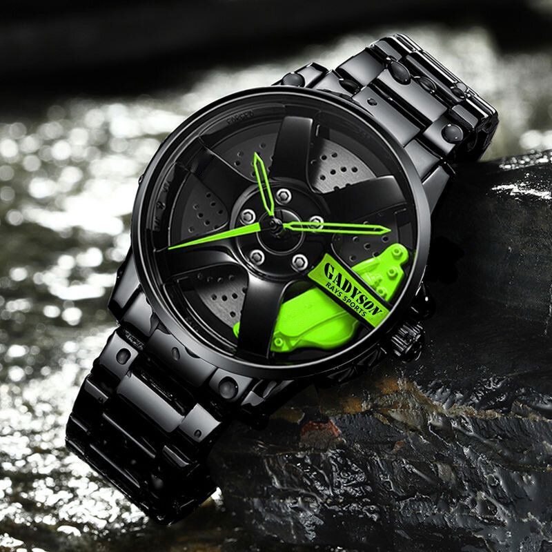 Cadyson A0908 Diseño De Esfera 3d Reloj De Pulsera Para Hombre De Moda Reloj De Cuarzo Con Banda De Acero Completo