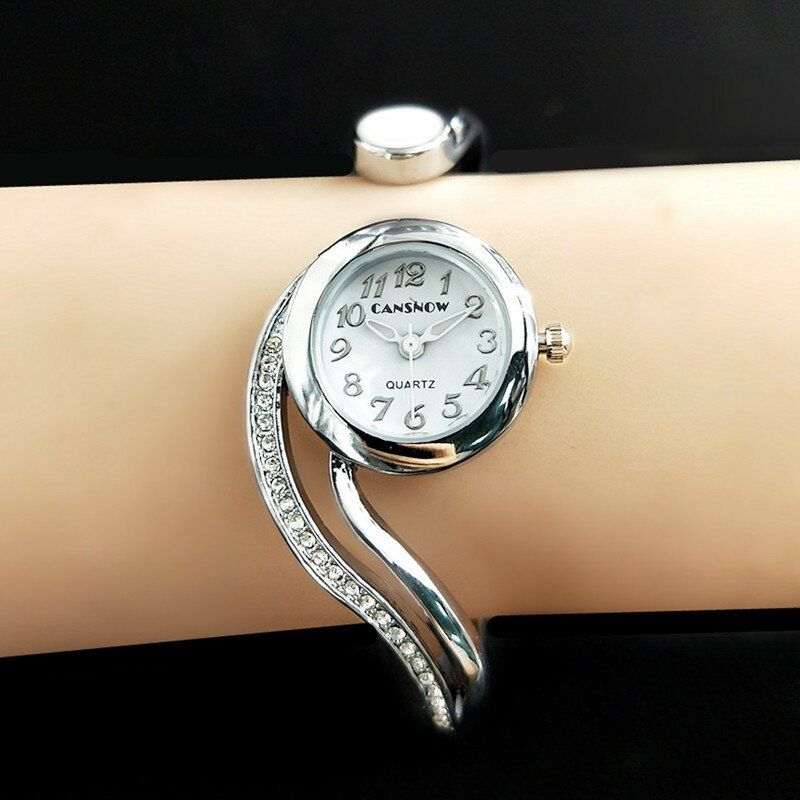 Cansnow Estilo Informal Irregular Reloj De Pulsera Para Mujer Relojes De Cuarzo De Cristal