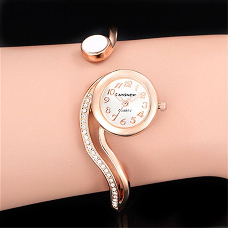 Cansnow Estilo Informal Irregular Reloj De Pulsera Para Mujer Relojes De Cuarzo De Cristal