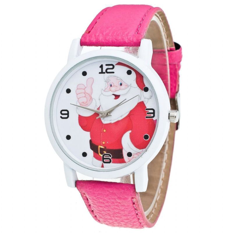 Cartoon Santa Thumbs Up Cute Fahsion Kid Watch Reloj De Cuarzo