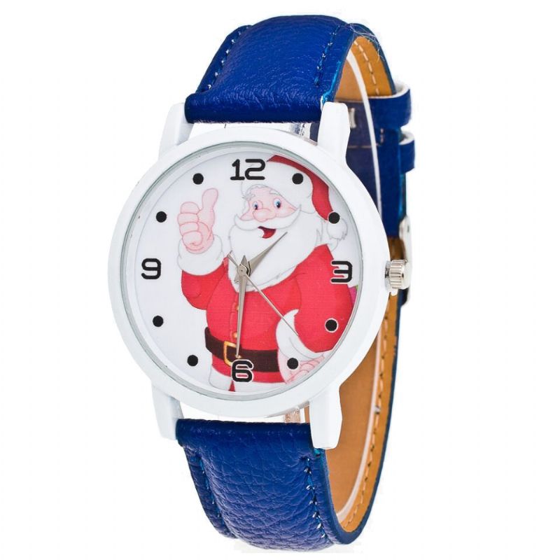 Cartoon Santa Thumbs Up Cute Fahsion Kid Watch Reloj De Cuarzo