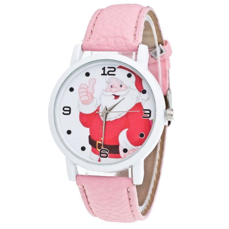 Cartoon Santa Thumbs Up Cute Fahsion Kid Watch Reloj De Cuarzo