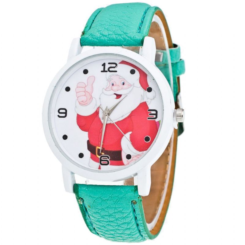 Cartoon Santa Thumbs Up Cute Fahsion Kid Watch Reloj De Cuarzo