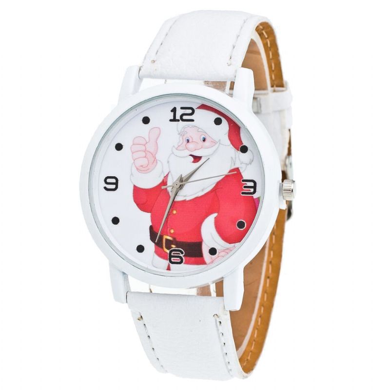 Cartoon Santa Thumbs Up Cute Fahsion Kid Watch Reloj De Cuarzo