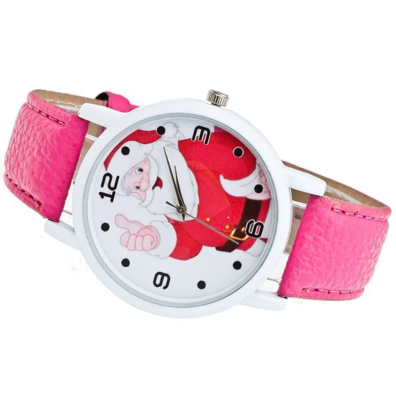 Cartoon Santa Thumbs Up Cute Fahsion Kid Watch Reloj De Cuarzo