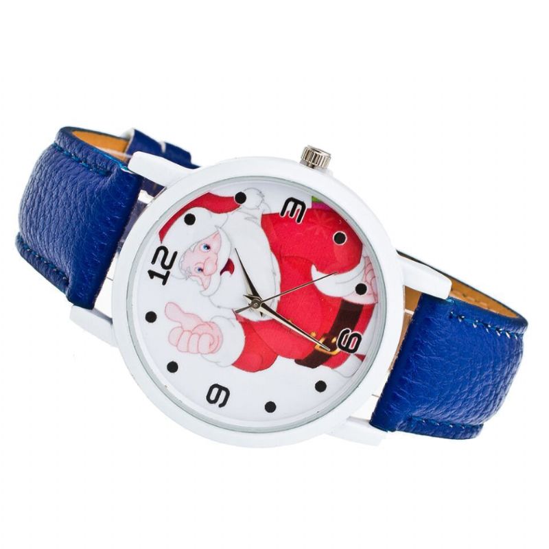 Cartoon Santa Thumbs Up Cute Fahsion Kid Watch Reloj De Cuarzo