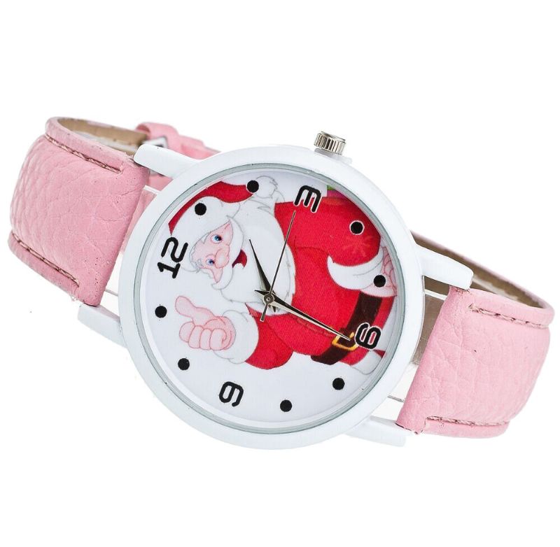 Cartoon Santa Thumbs Up Cute Fahsion Kid Watch Reloj De Cuarzo