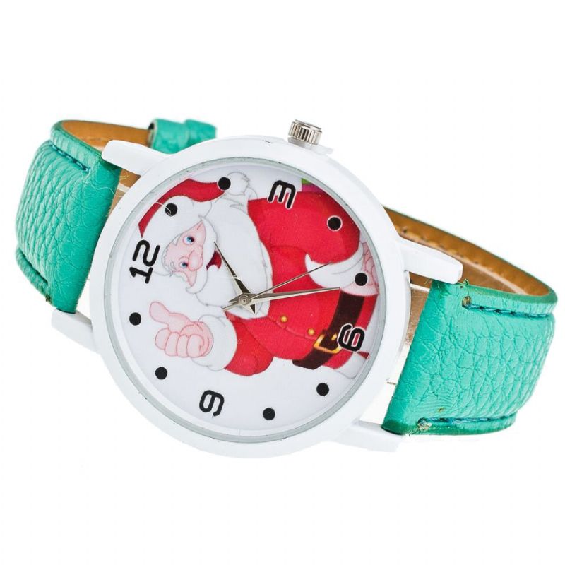 Cartoon Santa Thumbs Up Cute Fahsion Kid Watch Reloj De Cuarzo