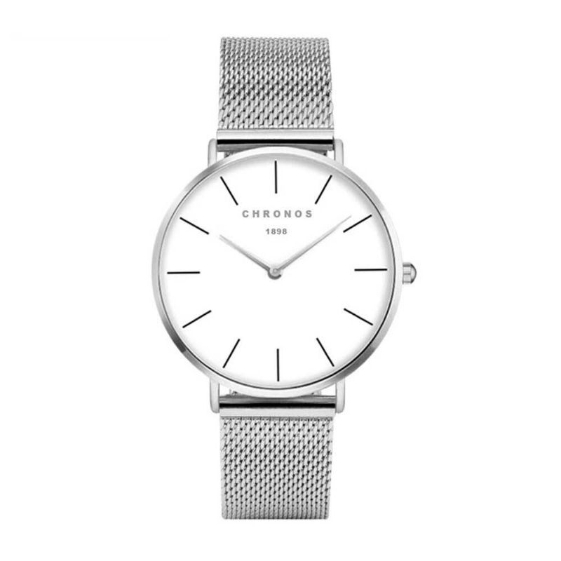 Chronos 1898 Reloj De Cuarzo Para Mujer Estilo Casual Correa Milanesa Reloj De Pulsera Ultrafino De Moda Para Mujer