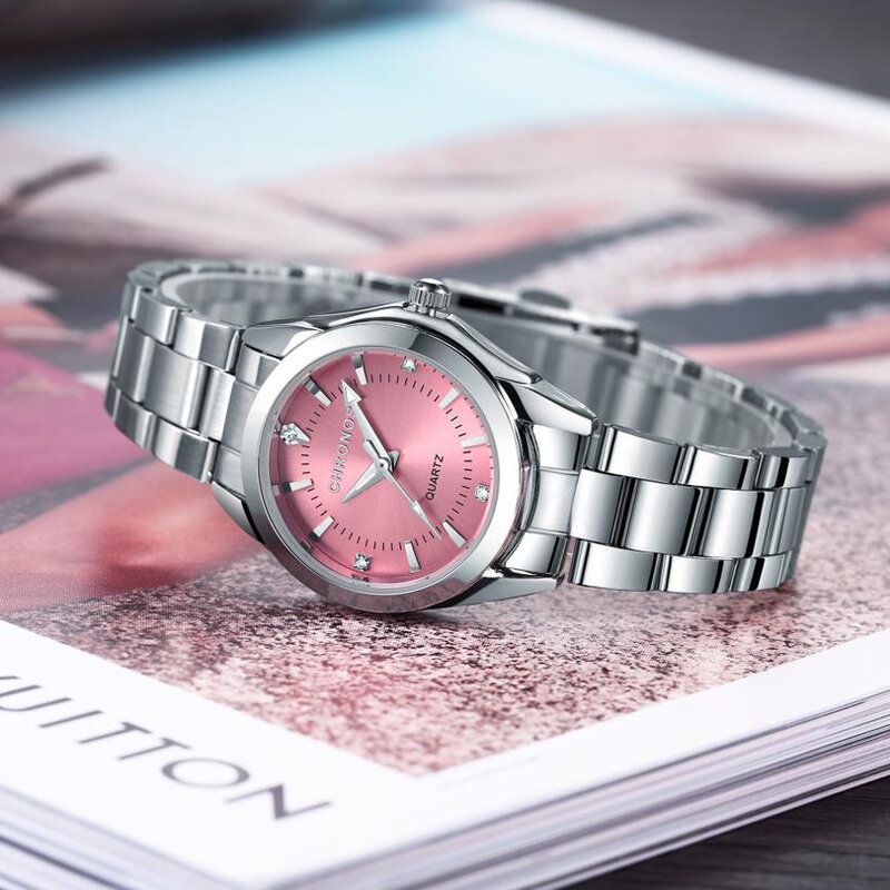 Chronos Ch23 Reloj De Moda Para Mujer Colorido Dial Pequeño Elegante Reloj De Cuarzo Simple Para Mujer