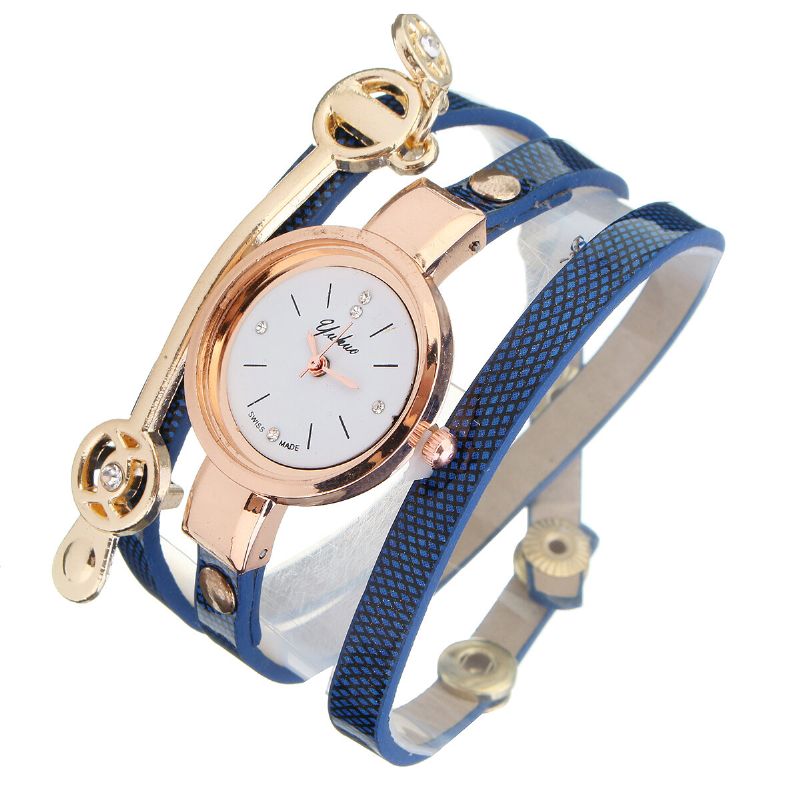 Correa De Cuero Pu De Moda Reloj De Mujer Con Esfera De Cristal Simple Reloj De Cuarzo Para Mujer