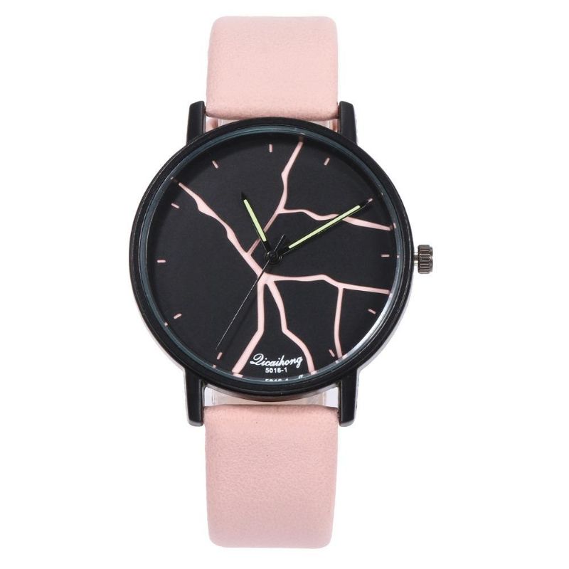 Creative Lightning Dial Colorful Leather Band Moda Mujer Reloj De Cuarzo Pulsera