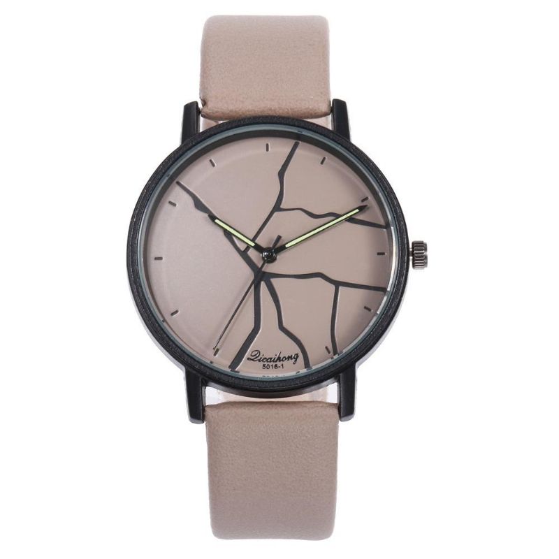 Creative Lightning Dial Colorful Leather Band Moda Mujer Reloj De Cuarzo Pulsera