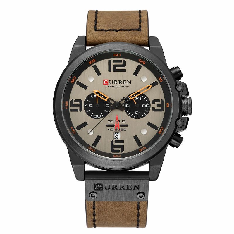 Curren 8314 Calendario Estilo Empresarial Reloj De Pulsera Para Hombre Reloj De Cuarzo Con Visualización De Fecha