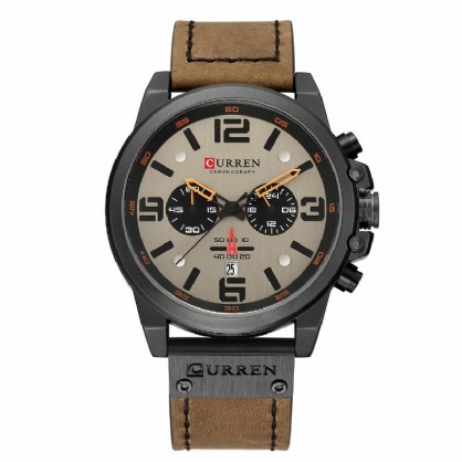 Curren 8314 Calendario Estilo Empresarial Reloj De Pulsera Para Hombre Reloj De Cuarzo Con Visualización De Fecha