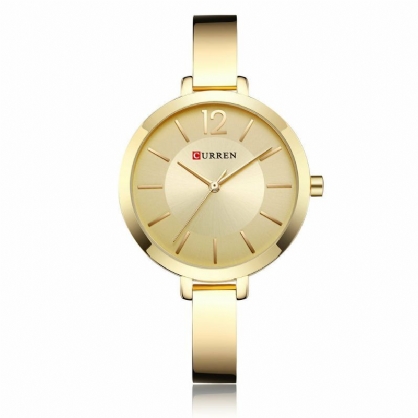 Curren 9012 Caja De Aleación Estilo Casual Reloj De Pulsera Para Mujer Regalo Reloj De Cuarzo Impermeable