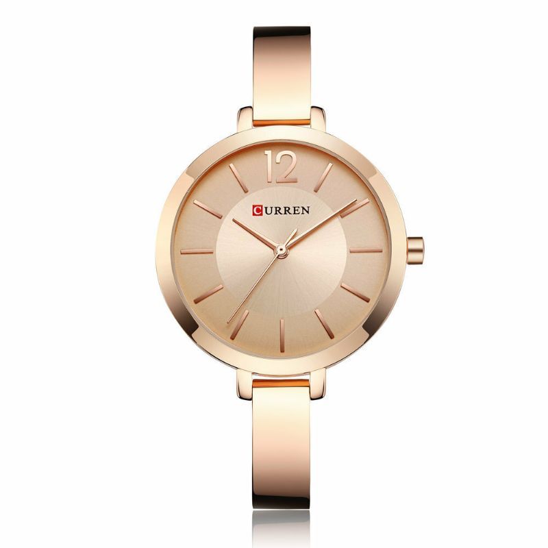 Curren 9012 Caja De Aleación Estilo Casual Reloj De Pulsera Para Mujer Regalo Reloj De Cuarzo Impermeable