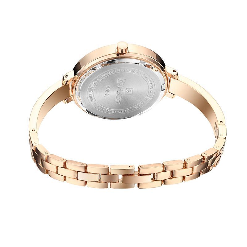 Curren 9012 Caja De Aleación Estilo Casual Reloj De Pulsera Para Mujer Regalo Reloj De Cuarzo Impermeable