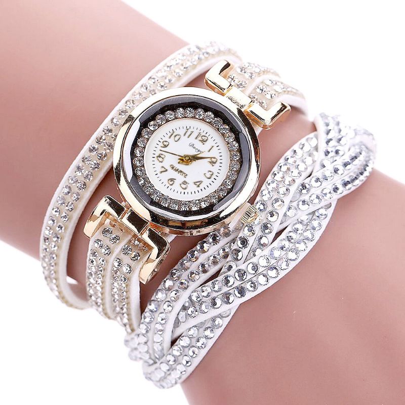 D056 Crystal Retro Style Ladies Pulsera Reloj Vestido Relojes De Cuarzo