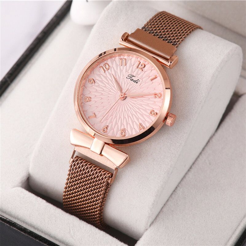 Deffrun A0503 Reloj De Pulsera De Mujer De Diseño Elegante Informal Reloj De Cuarzo De Aleación Completa