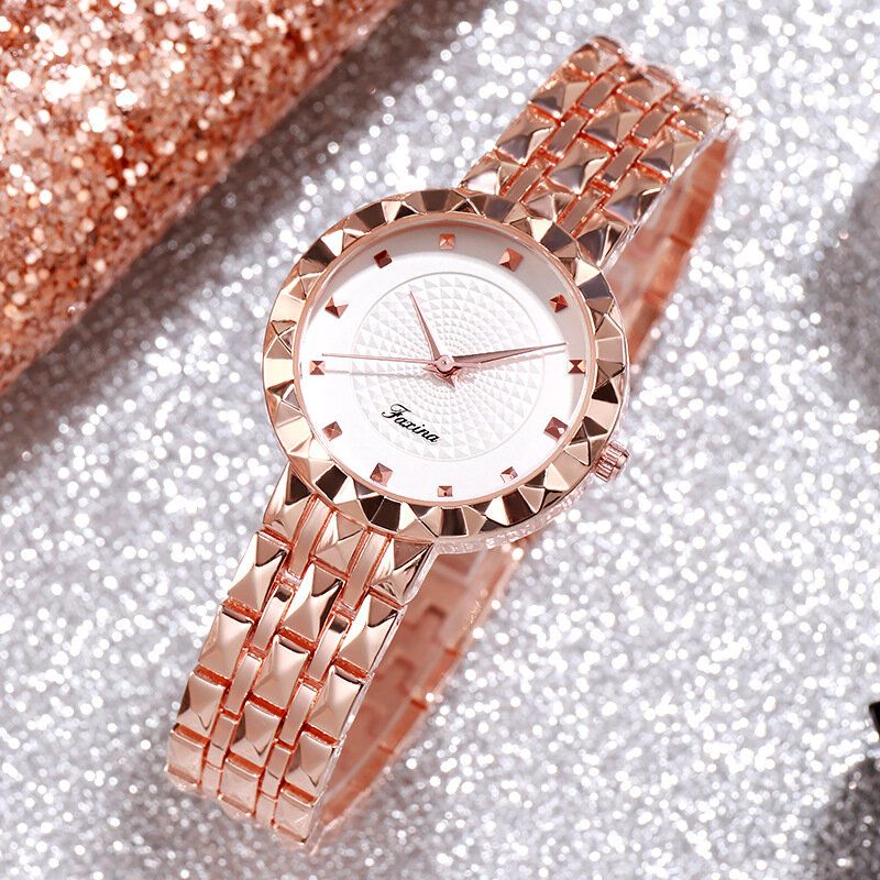 Deffrun Caja De Acero Completa Estilo Casual Reloj De Pulsera Para Mujer Reloj Relojes De Cuarzo