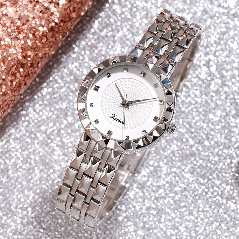 Deffrun Caja De Acero Completa Estilo Casual Reloj De Pulsera Para Mujer Reloj Relojes De Cuarzo