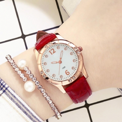 Deffrun Diamonds Reloj De Pulsera De Mujer De Diseño Elegante Reloj De Cuarzo Con Pantalla Luminosa