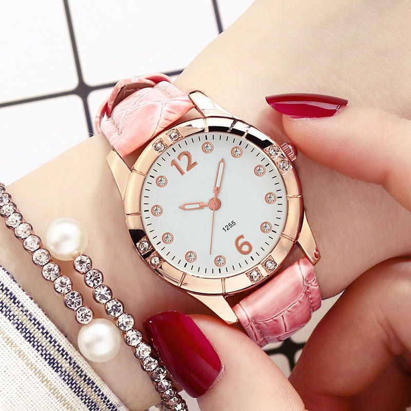 Deffrun Diamonds Reloj De Pulsera De Mujer De Diseño Elegante Reloj De Cuarzo Con Pantalla Luminosa