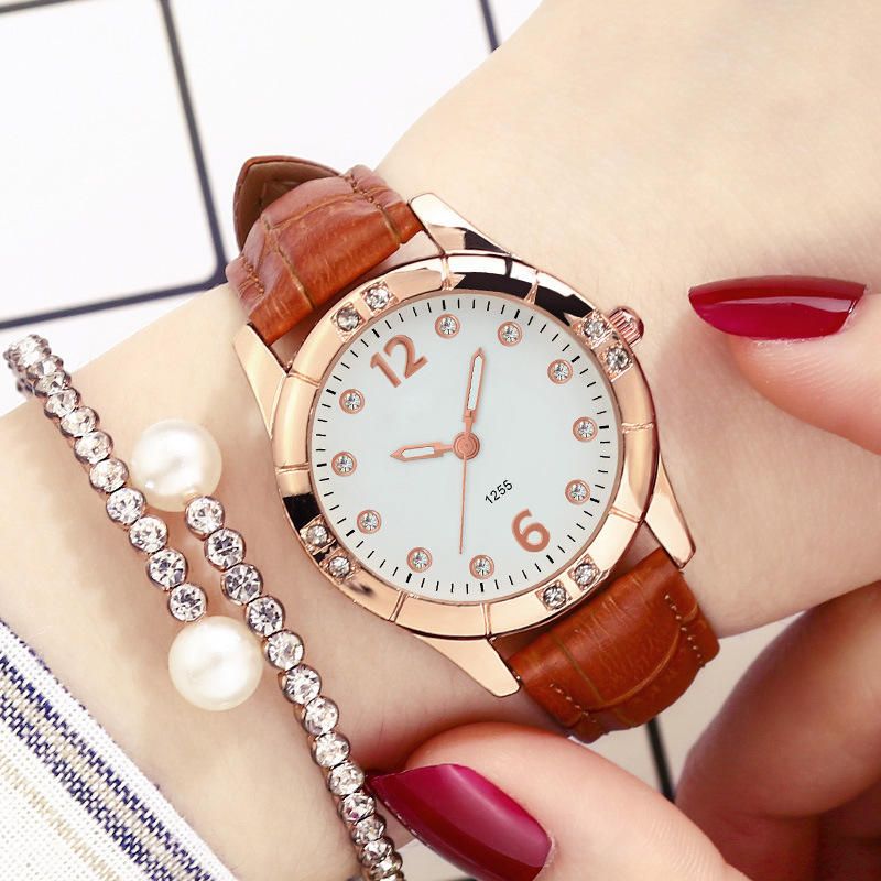 Deffrun Diamonds Reloj De Pulsera De Mujer De Diseño Elegante Reloj De Cuarzo Con Pantalla Luminosa