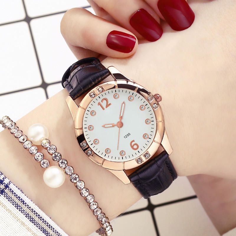 Deffrun Diamonds Reloj De Pulsera De Mujer De Diseño Elegante Reloj De Cuarzo Con Pantalla Luminosa