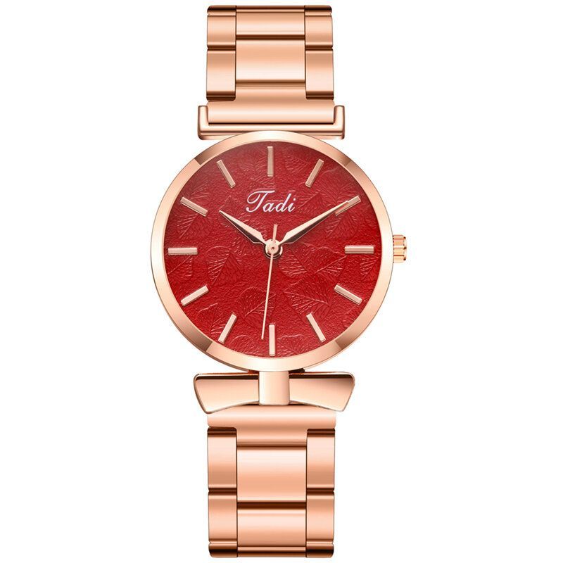 Deffrun Diseño Elegante Sin Dial Numérico Reloj De Pulsera Informal Para Mujer Caja De Oro Rosa Reloj De Cuarzo De Aleación Completa