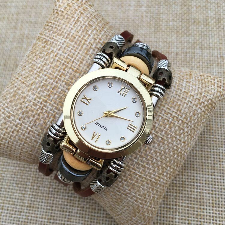 Deffrun Estilo Casual Reloj De Pulsera Multicapa Para Hombre Números Romanos Reloj De Cuarzo Con Esfera De Aleación