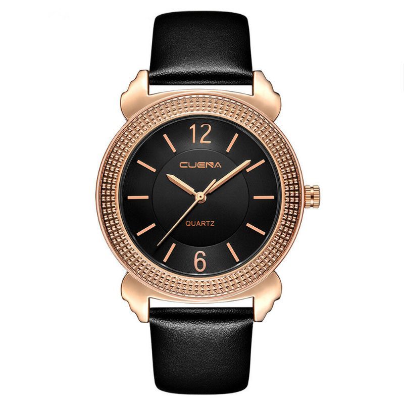 Deffrun Estilo Casual Reloj De Pulsera Para Mujer Correa De Cuero Reloj De Cuarzo Impermeable