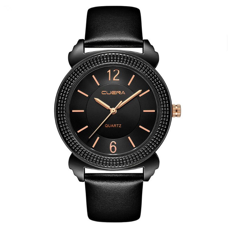 Deffrun Estilo Casual Reloj De Pulsera Para Mujer Correa De Cuero Reloj De Cuarzo Impermeable