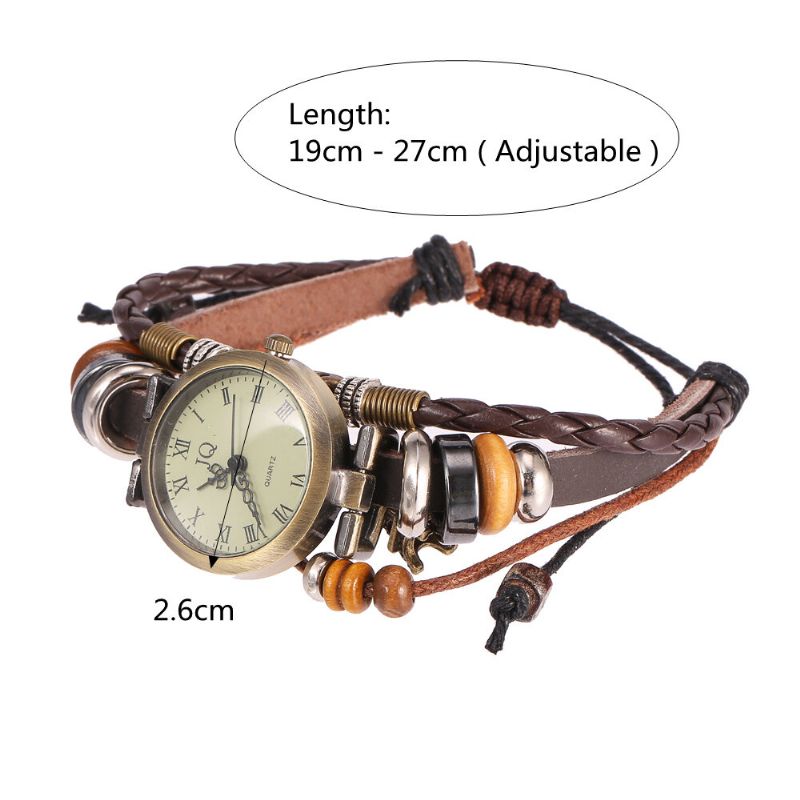 Deffrun Retro Style Mujer Pulsera Reloj Cuentas Torre Eiffel Colgante Reloj De Cuarzo