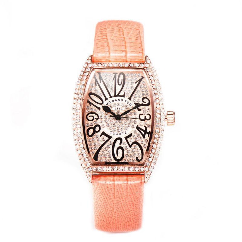 Deffrun Shining Dial Case Diseño Único Reloj De Pulsera Para Mujer Reloj De Cuarzo De Diseño Elegante De Cristal