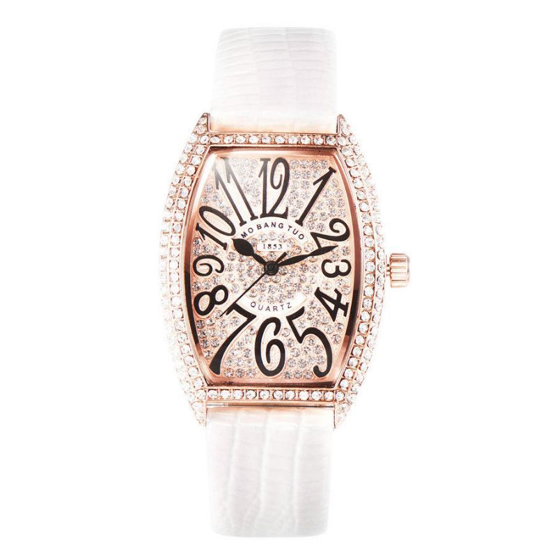 Deffrun Shining Dial Case Diseño Único Reloj De Pulsera Para Mujer Reloj De Cuarzo De Diseño Elegante De Cristal