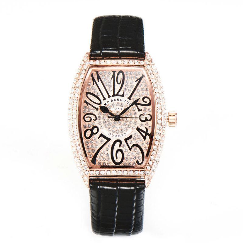 Deffrun Shining Dial Case Diseño Único Reloj De Pulsera Para Mujer Reloj De Cuarzo De Diseño Elegante De Cristal