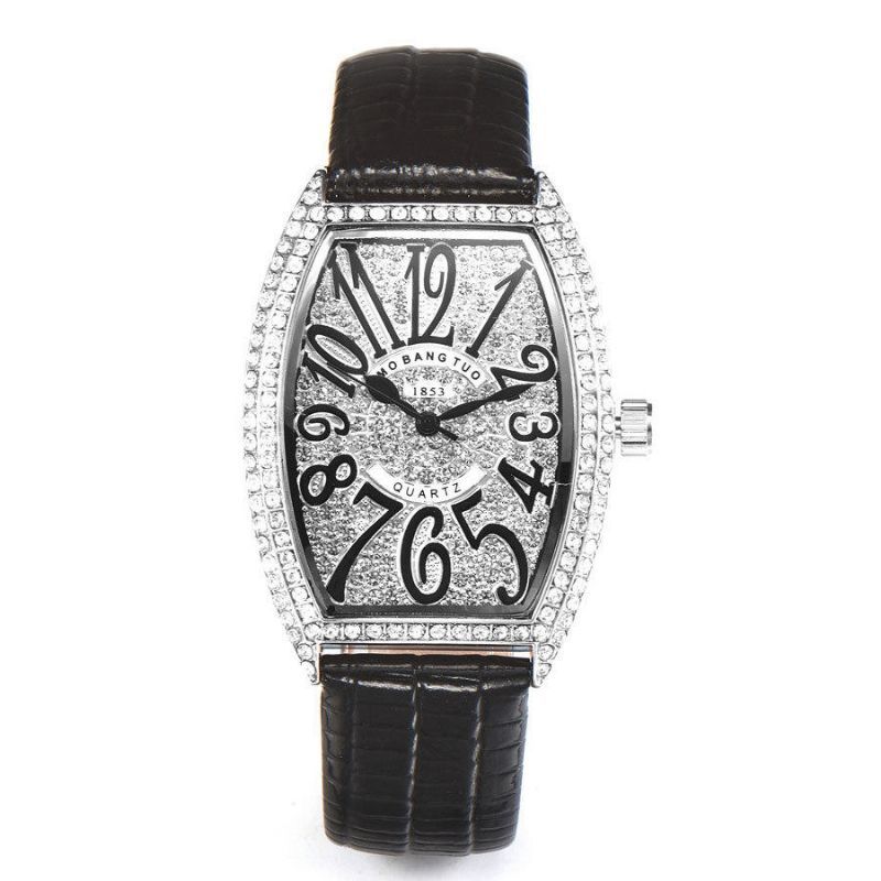 Deffrun Shining Dial Case Diseño Único Reloj De Pulsera Para Mujer Reloj De Cuarzo De Diseño Elegante De Cristal