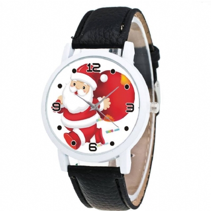 Dibujos Animados De Papá Noel Y Patrón De Regalo Reloj Para Niños Lindo Reloj De Cuarzo Para Niños De Moda