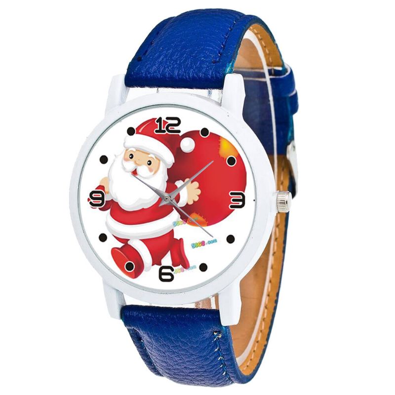 Dibujos Animados De Papá Noel Y Patrón De Regalo Reloj Para Niños Lindo Reloj De Cuarzo Para Niños De Moda