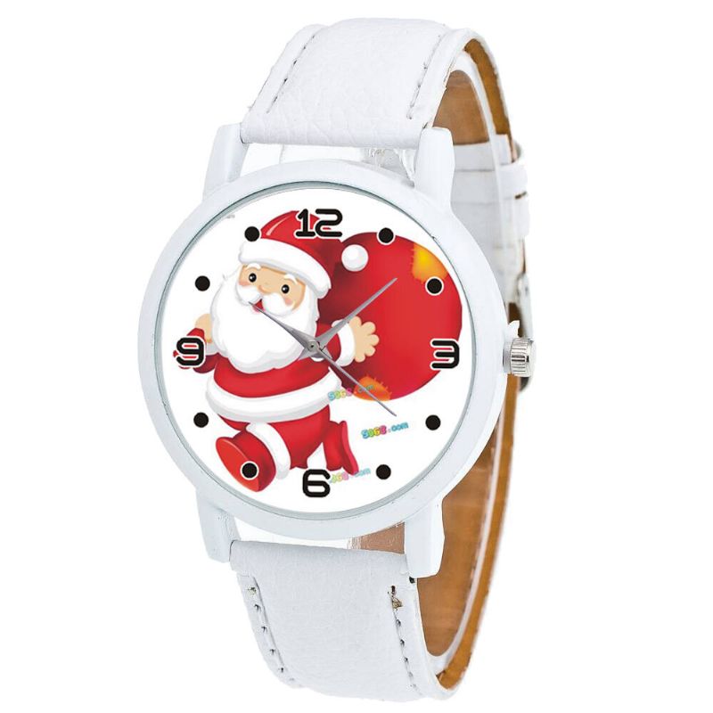 Dibujos Animados De Papá Noel Y Patrón De Regalo Reloj Para Niños Lindo Reloj De Cuarzo Para Niños De Moda