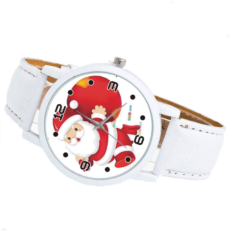 Dibujos Animados De Papá Noel Y Patrón De Regalo Reloj Para Niños Lindo Reloj De Cuarzo Para Niños De Moda