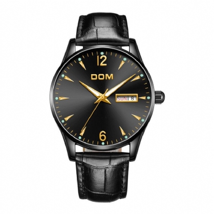 Dom M-11bl-1m89 Reloj De Moda Para Hombre 3atm Reloj De Cuarzo Con Pantalla De Fecha Luminosa Impermeable