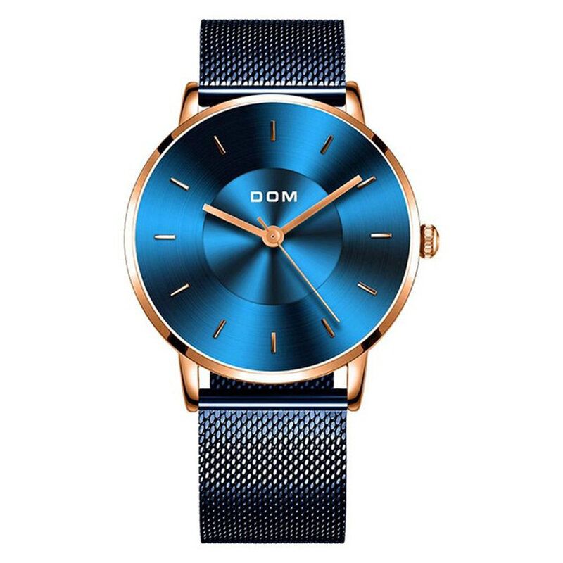 Dom M-1289bk Reloj De Moda Para Hombre Reloj De Cuarzo Resistente Al Agua Con Esfera Delgada De Lujo Ligero